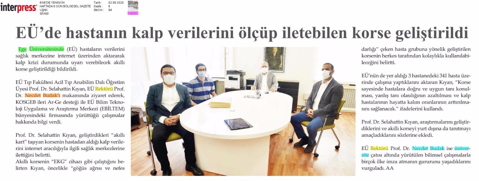 Hastanın Kalp Verilerini Ölçüp İletebilen Korse Geliştirildi